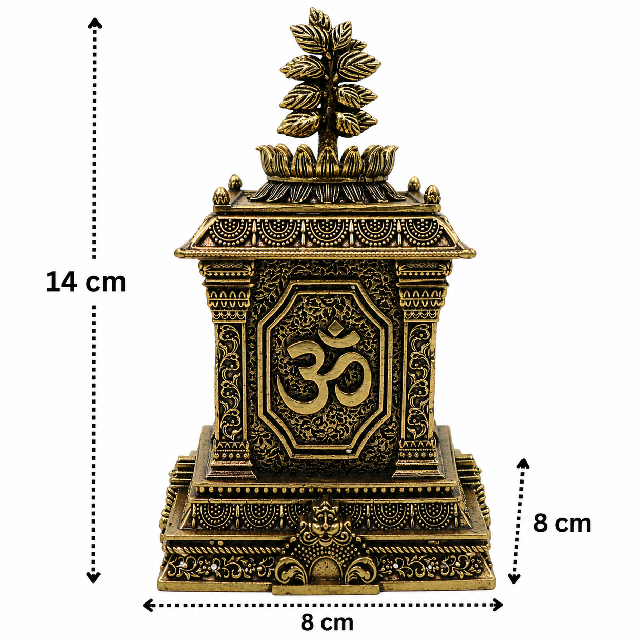 Brass Tulsi Maadam Tulasi Vrindavan – Handcrafted - Handcrafted Pooja Decor by The Brasstown - Lifestyle Setup