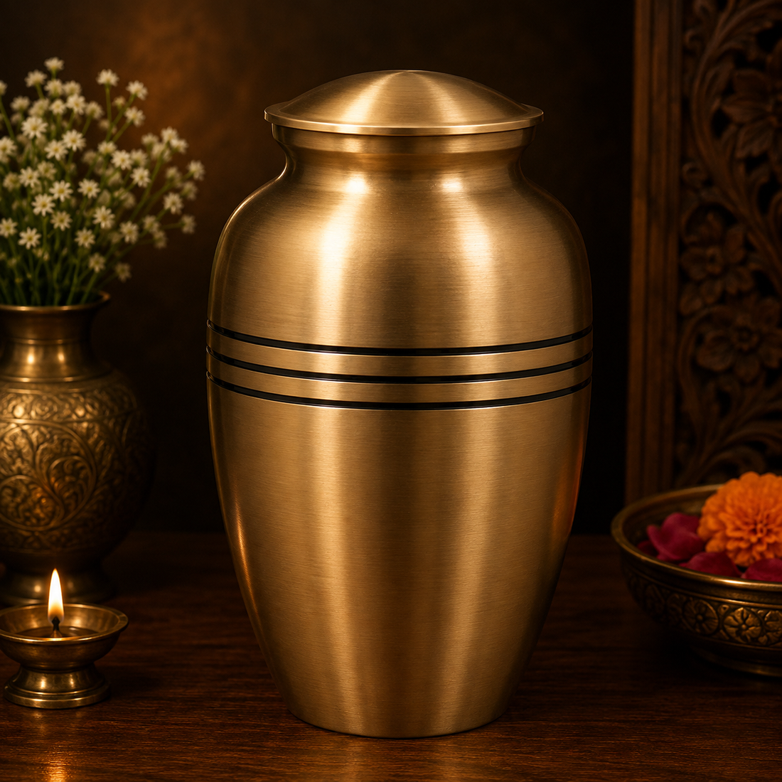 Handcrafted Brass Traditional Multipurpose Box – Unique Peetal Decorative Storage Peti Organizer for Home Décor, Pooja, Jewelry &amp; Gifting (Gold Finish) 10 Inch
