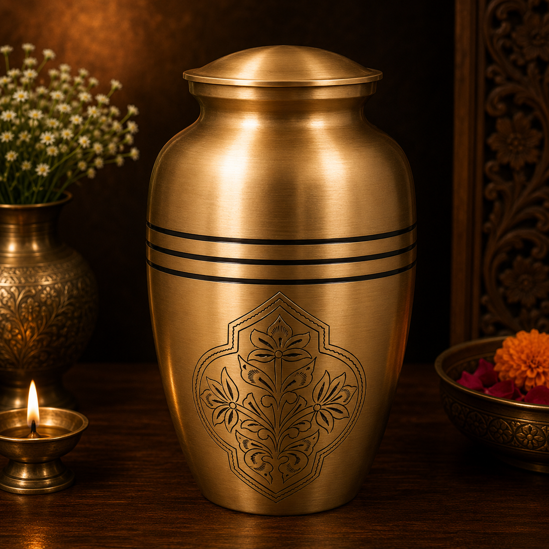 Brass Handcrafted Traditional Multipurpose Box – Peetal Decorative Storage Peti Organizer for Home Décor, Pooja, Jewelry &amp; Gifting (Gold Finish) 10 Inch
