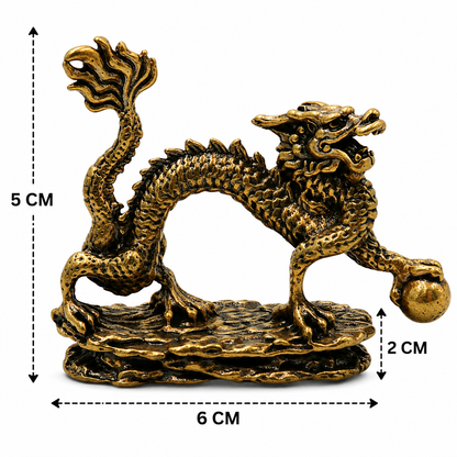 Brass Exquisite Dragon Table Decorative Statue - Handcrafted Pooja Decor by The Brasstown - Lifestyle Setup