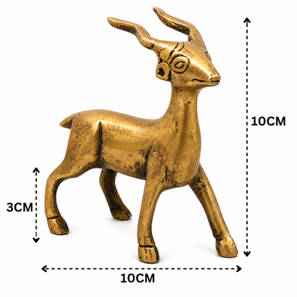 Brass Deer Idol – Decorative Deer Showpiece - Handcrafted Pooja Decor by The Brasstown - Lifestyle Setup