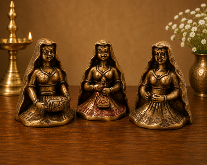 Handcrafted Brass Musician Sculpture – Brass Musical Figurines Sculpture for Home Décor &amp; Luxury Gifting 6.5 Inch