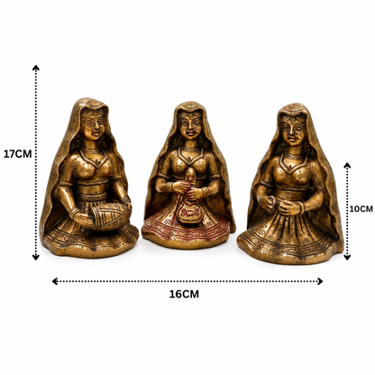 Handcrafted Brass Musician Sculpture – Brass Musical Figurines Sculpture for Home Décor &amp; Luxury Gifting 6.5 Inch