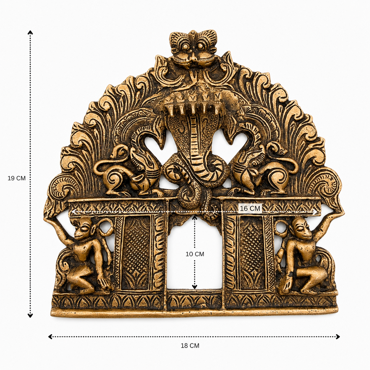 Antique Brass Decorative Temple Arch 7.5 Inch