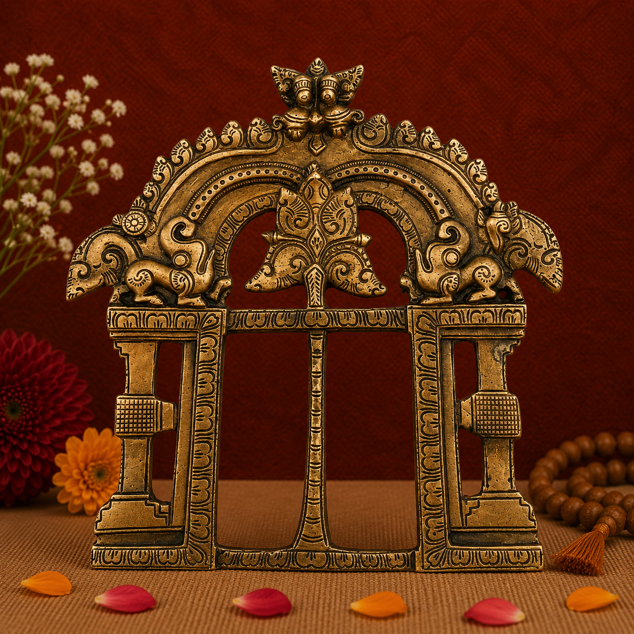 Antique Brass Decorative Arch Frame 8 Inch