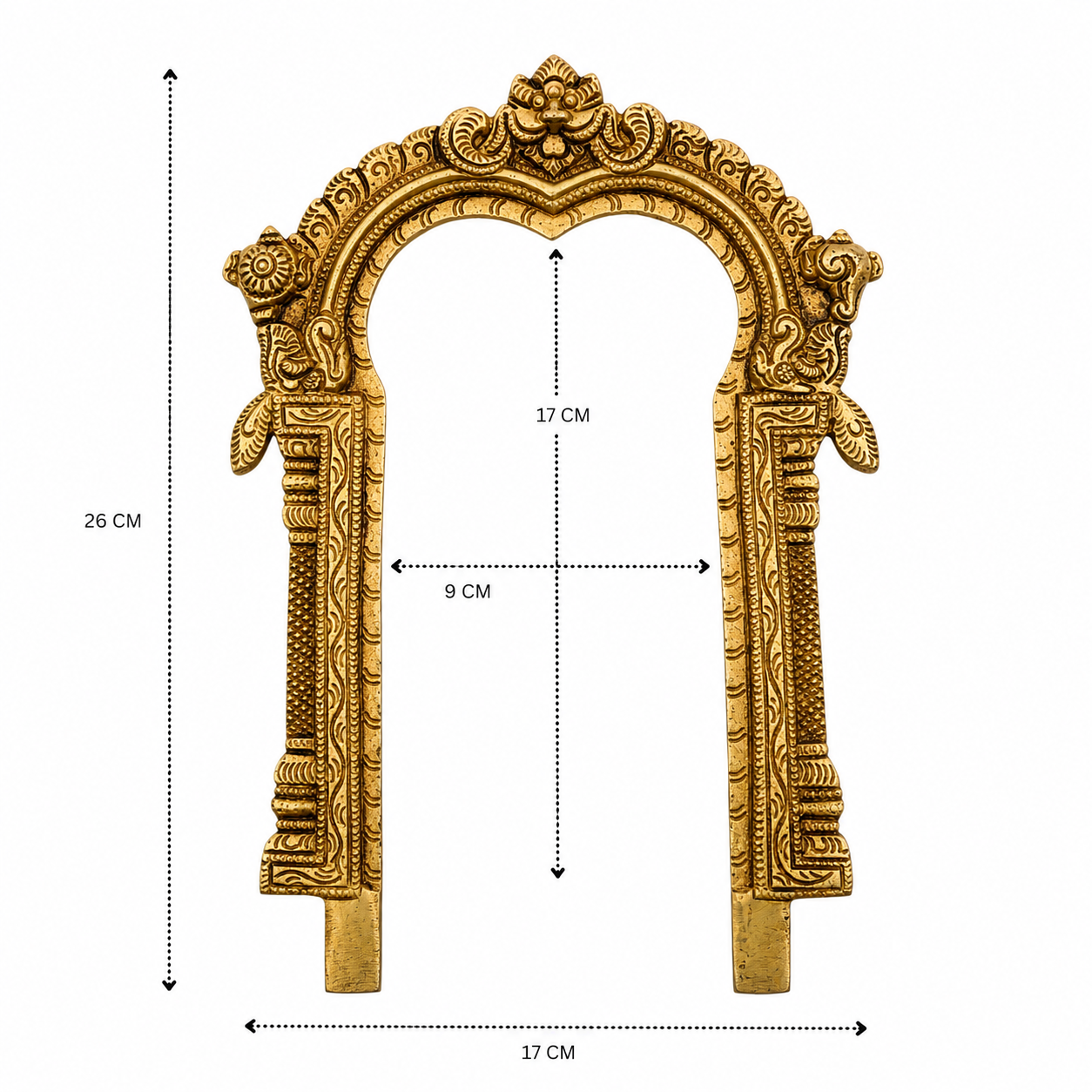 Traditional Antique Brass Arch Frame 10.5 Inch