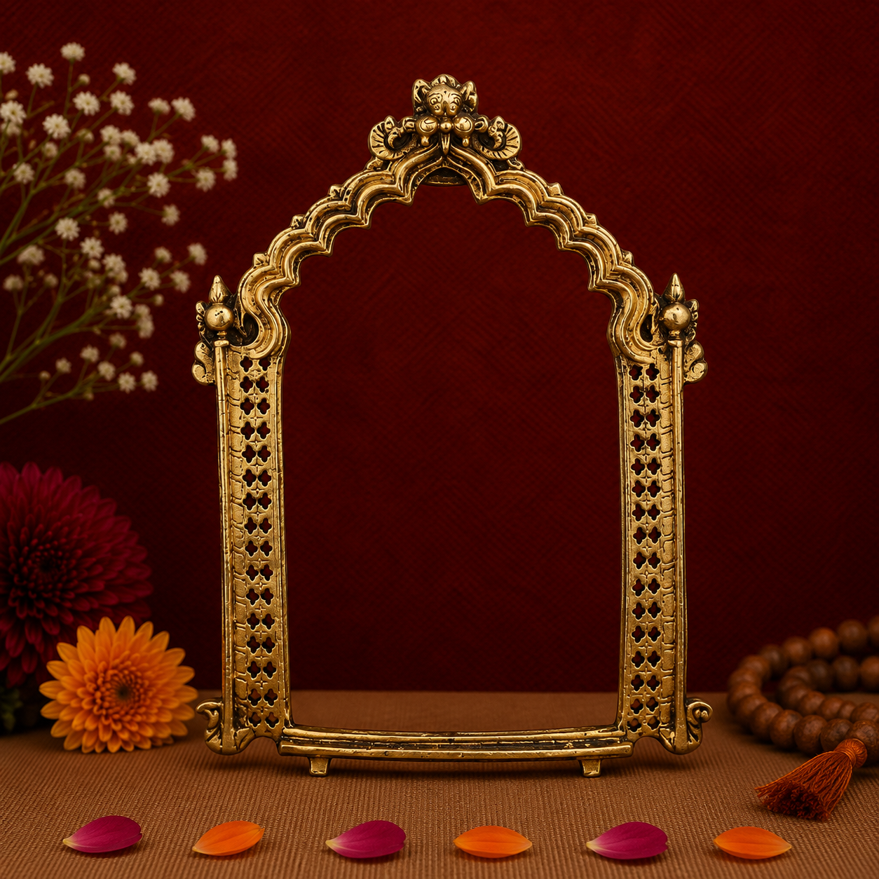 Elegant Antique Brass Arch Frame 11 Inch