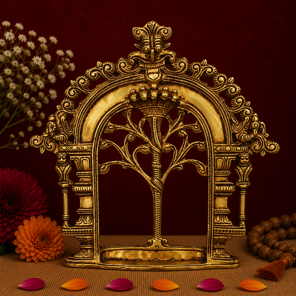 Antique Brass Tree of Life Arch Frame 8 Inch