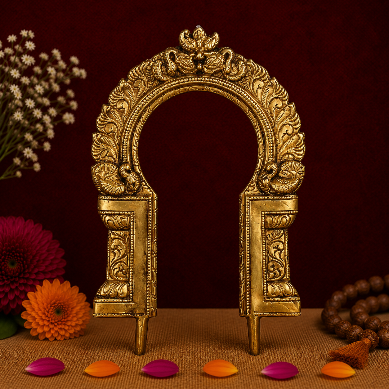 Antique Brass Ornamental Arch Frame 9 Inch