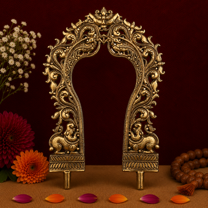 Intricately Designed Antique Brass Arch Frame 12 Inch
