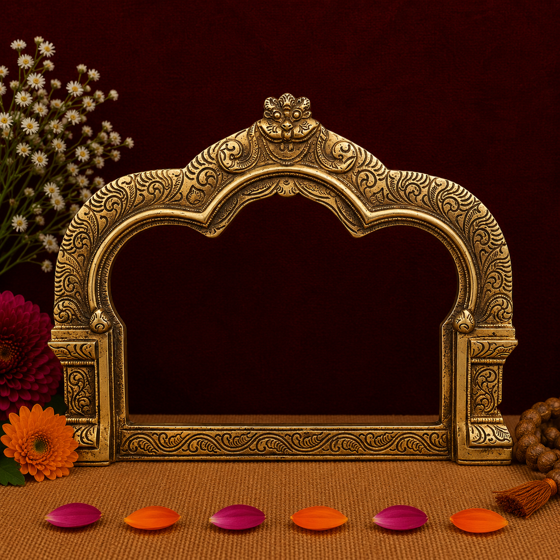 Antique Brass Decorative Arch Frame 7 Inch
