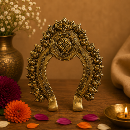 Traditional Brass Floral Arch Frame 10 Inch