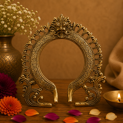 Ornate Brass Circular Arch Frame 9 Inch