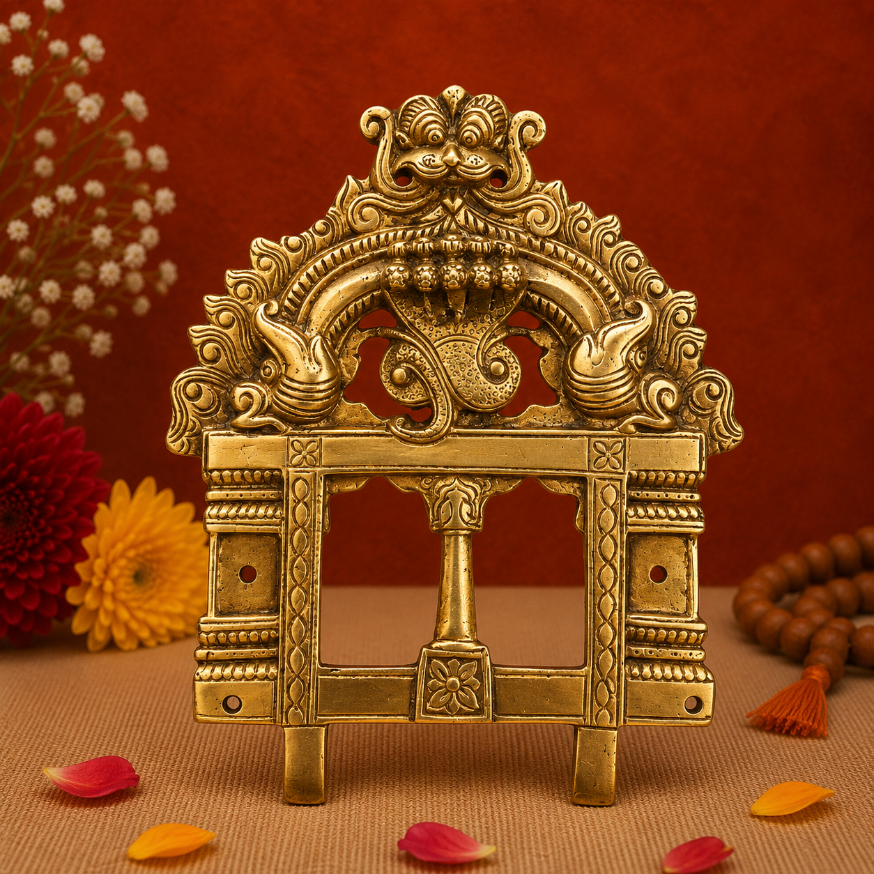 Traditional Brass Nag Decorative Arch Frame 7 Inch