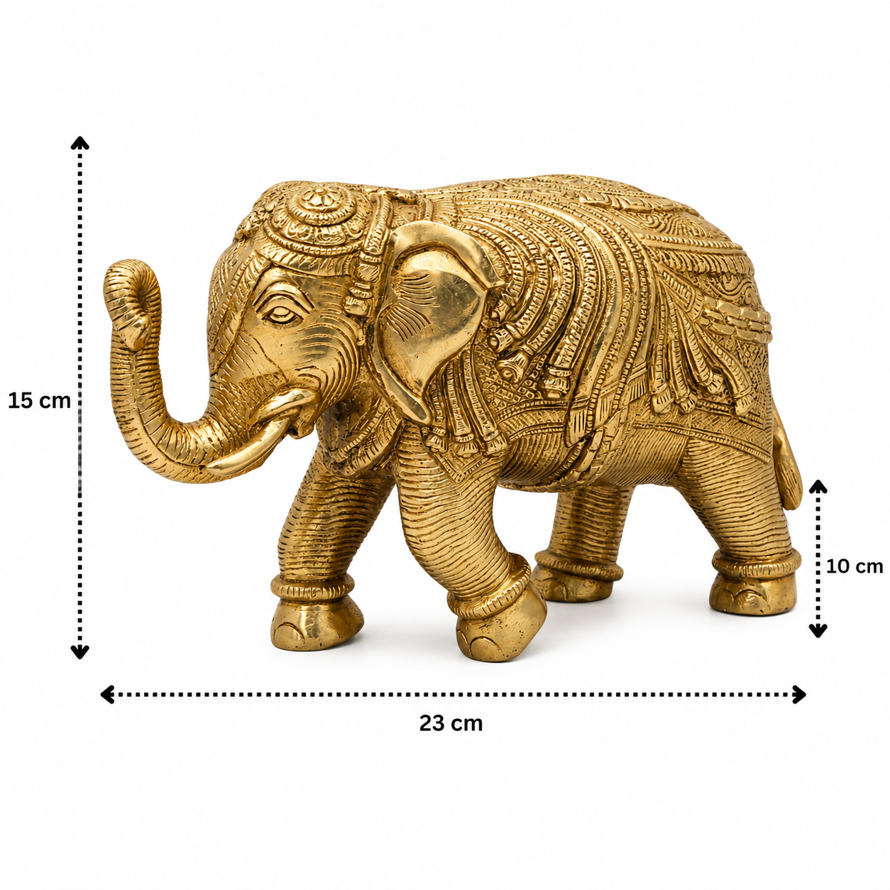 Handcrafted Brass Elephant 6 Inch