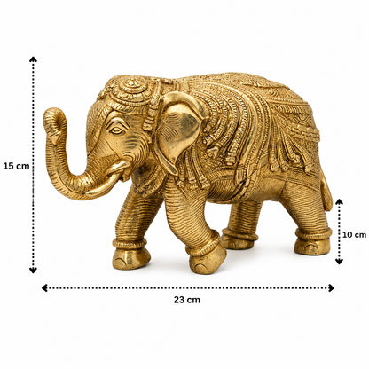 Handcrafted Brass Elephant 6 Inch