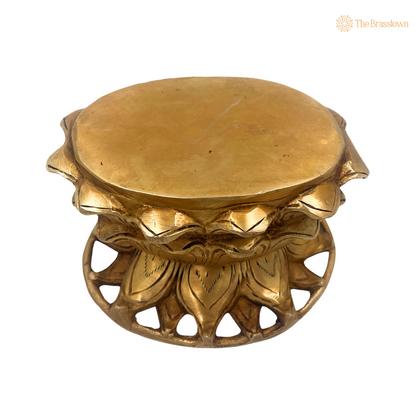 Decorative Brass Lotus Pedestal 3.5 Inch