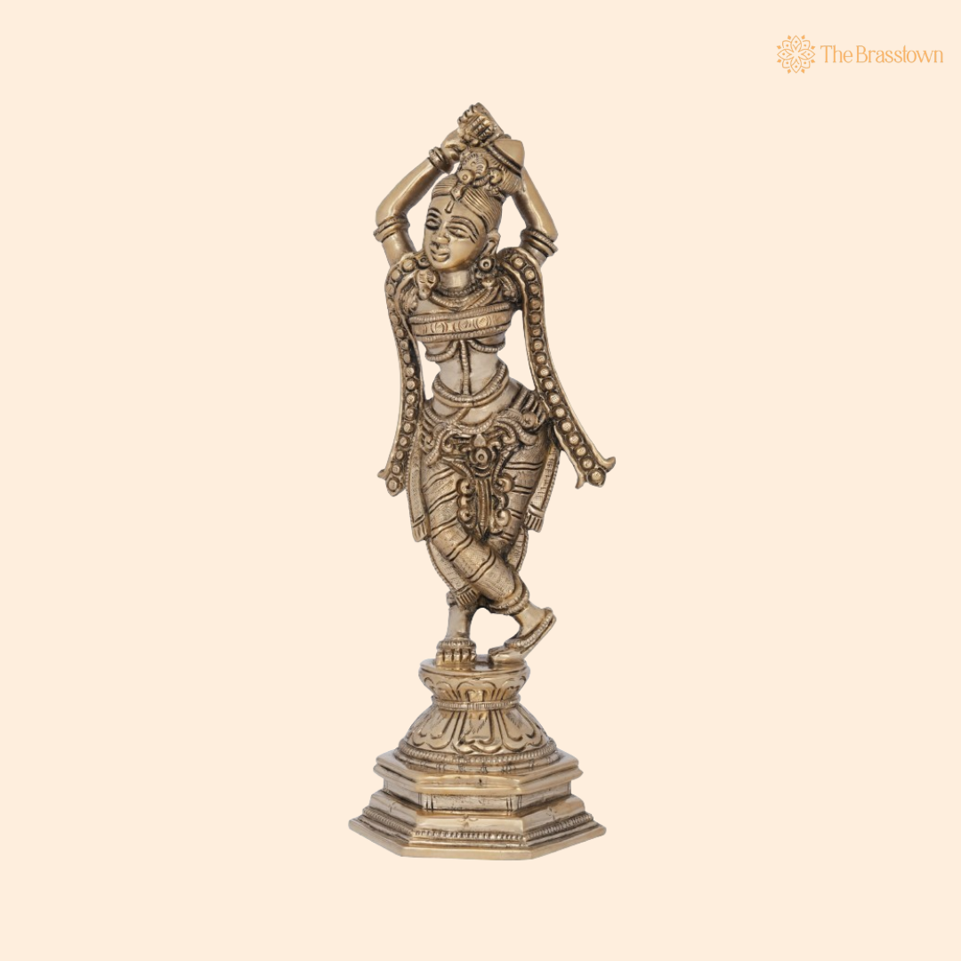 Divine Apsara in a Graceful Dance Pose 9 Inch