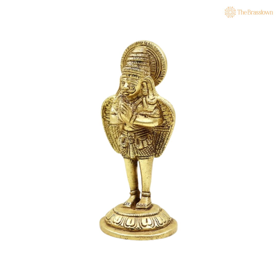Divine Brass Garuda Idol – Symbol of Devotion & Strength 4 Inch