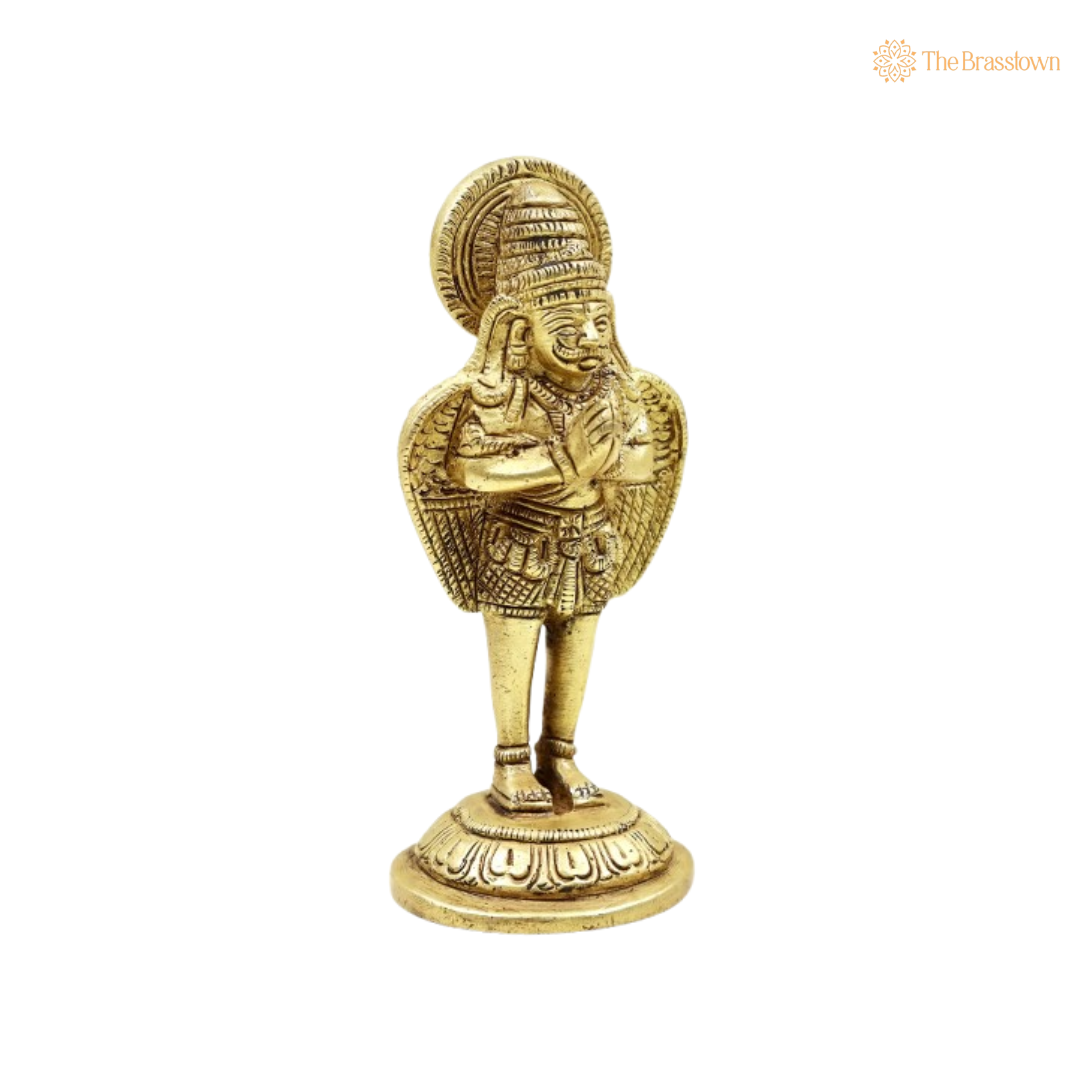 Divine Brass Garuda Idol – Symbol of Devotion & Strength 4 Inch