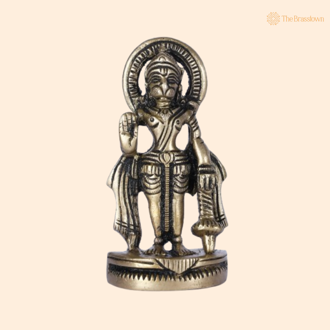 Divine Hanuman Brass Idol 2 Inch