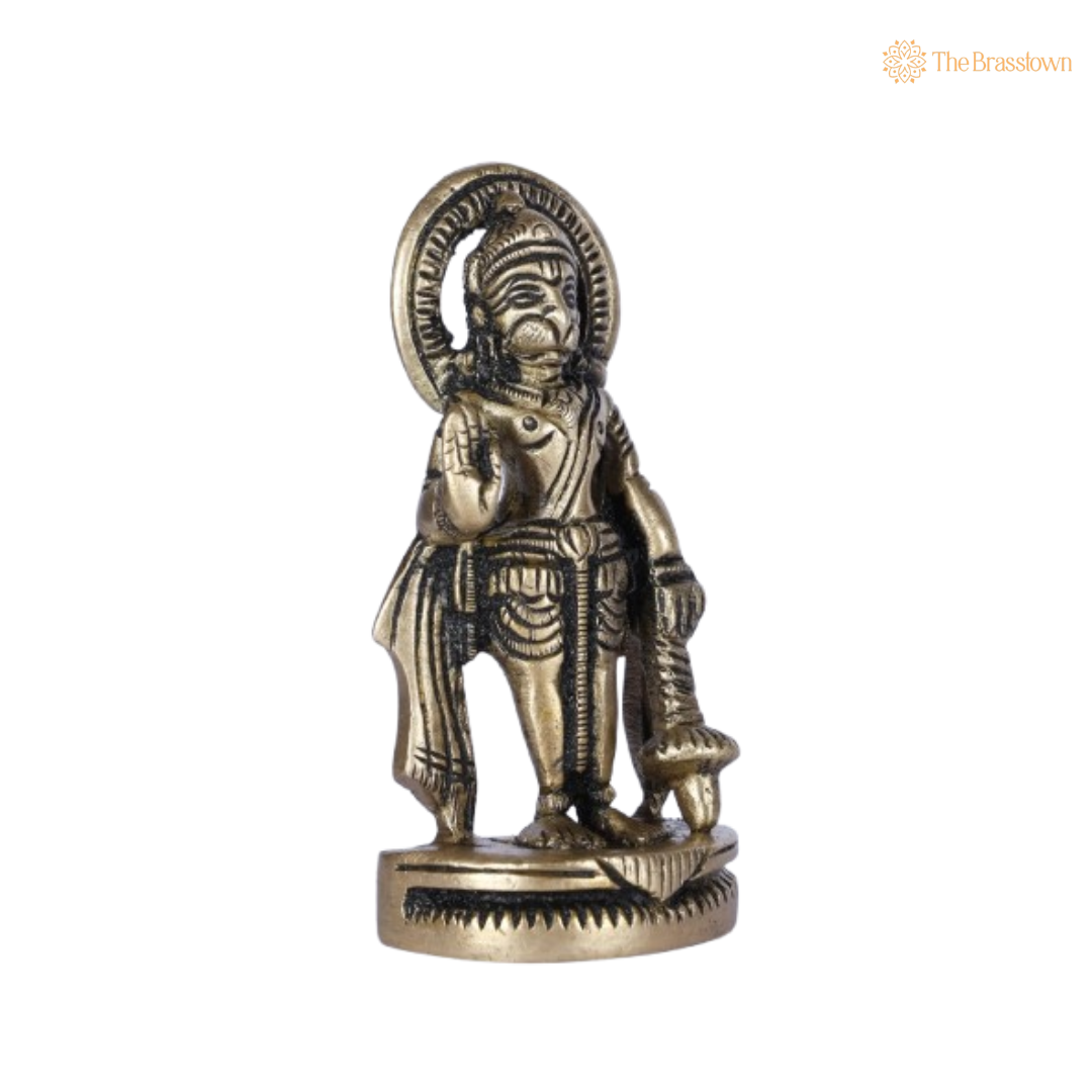 Divine Hanuman Brass Idol 2 Inch
