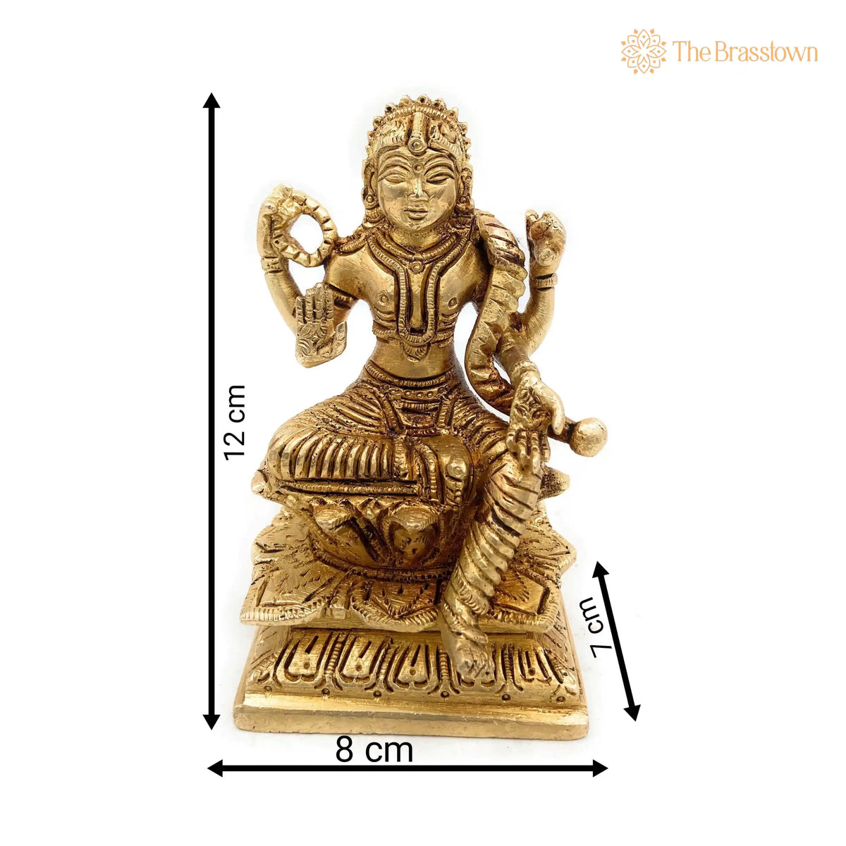 Brass Balambika Idol – Handcrafted Bala Tripurasundari Murti, Pital Bala Devi Statue, Bala Parameswari Vigraham 5 Inch 2