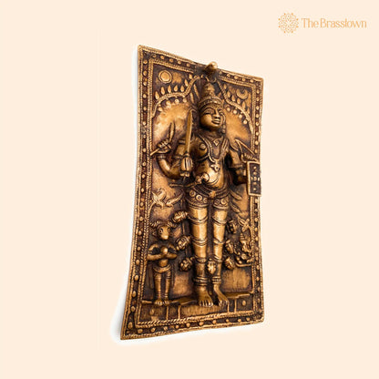 Brass Veerbhadra Murti – Veerabhadreshwara Idol, Veerbhadra Statue for Pooja, Temple &amp; Home Décor, Handcrafted Sculpture 10 Inch 1