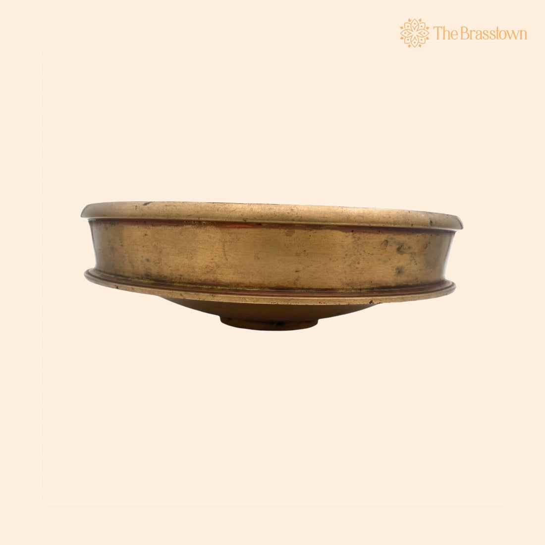 Brass Urli – Handcrafted Traditional Kerala Uruli, Peetal Pital Urli Bowl, Lakshmi Puja Décor, Temple Home Brass Showpiece 3.5 Inch 1