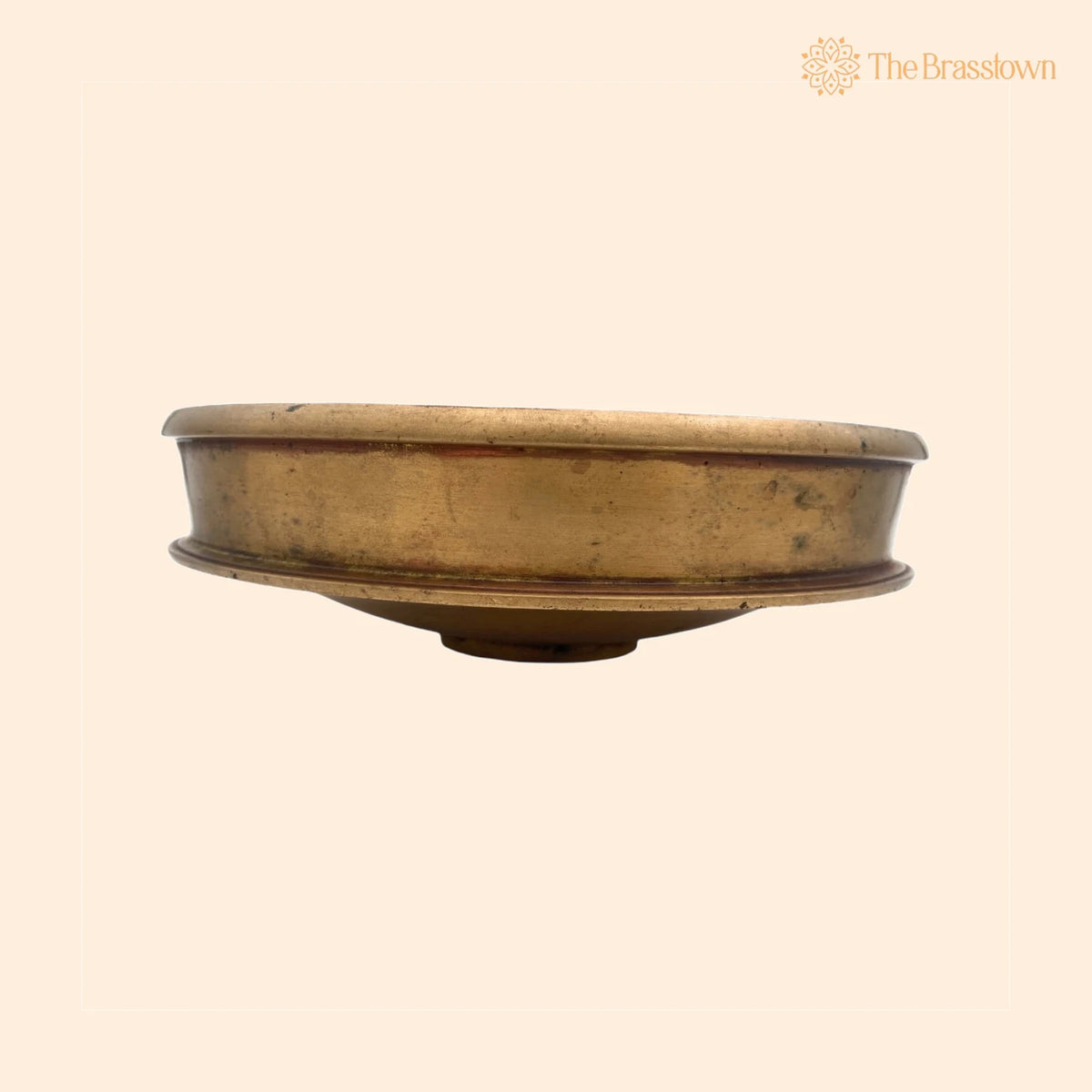 Brass Urli – Handcrafted Traditional Kerala Uruli, Peetal Pital Urli Bowl, Lakshmi Puja Décor, Temple Home Brass Showpiece 3.5 Inch 1
