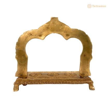 Elegant Brass Arch Frame with 8 Inch – home mandir puja decor India