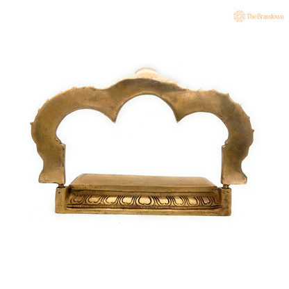 Elegant Brass Double-Arch Pooja Stand 7 Inch