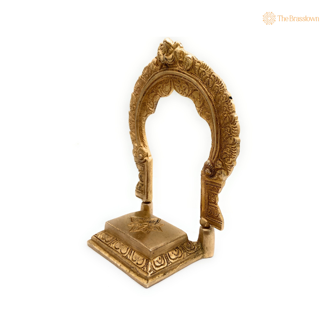 Elegant Brass Temple Arch for Idols 7 Inch