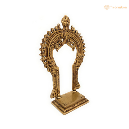 Exquisite Brass Arch for Deity Placement 8 Inch