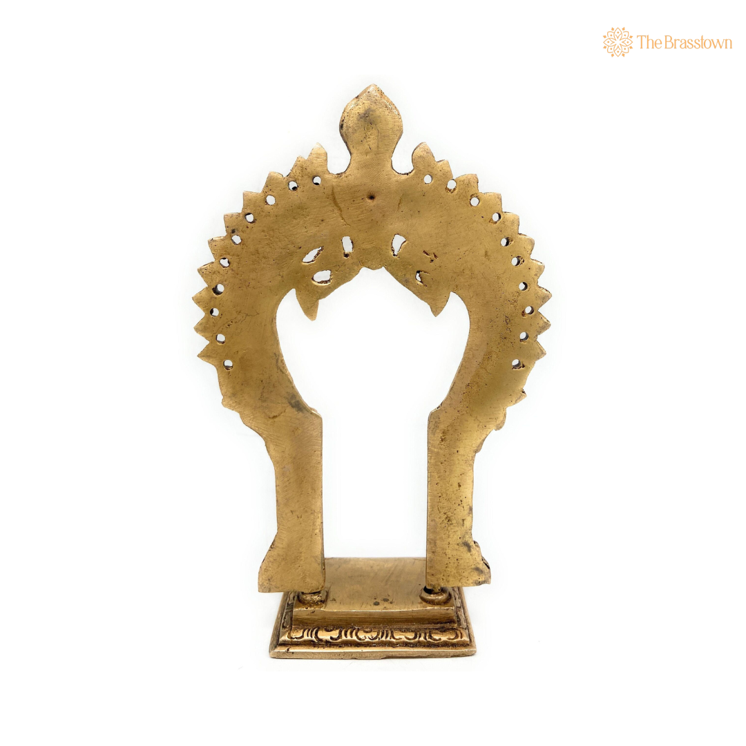 Exquisite Brass Arch for Deity Placement 8 Inch