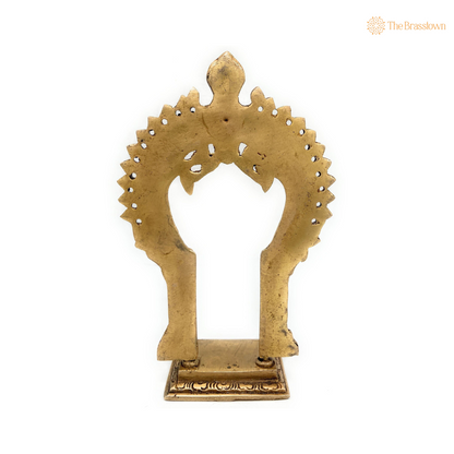 Exquisite Brass Arch for Deity Placement 8 Inch