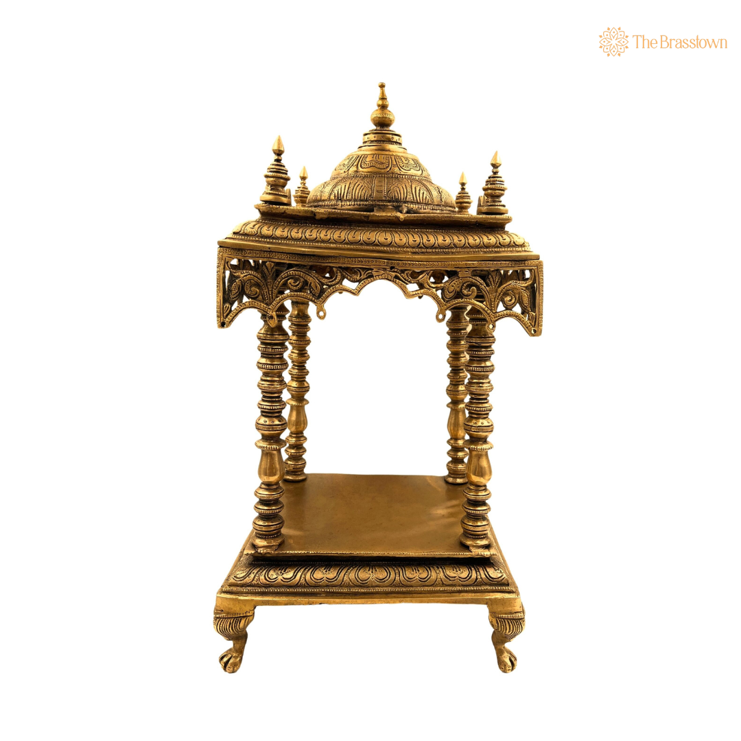 Exquisite Brass Temple for Idols – A Majestic Abode for the Divine 21 Inch