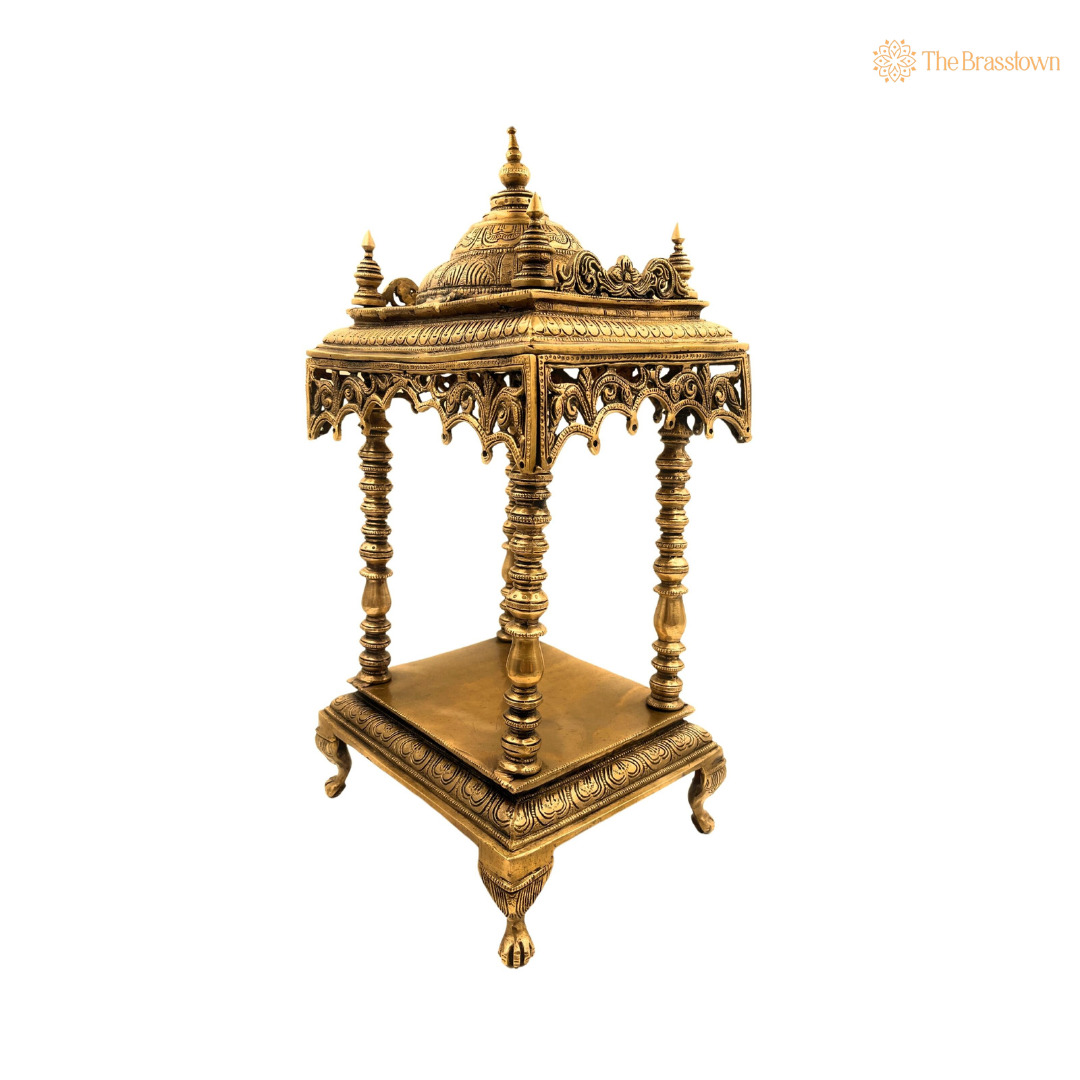 Exquisite Brass Temple for Idols – A Majestic Abode for the Divine 21 Inch
