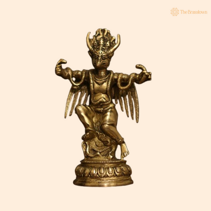 Garuda Brass Statue - The Divine Eagle 8.5 Inch
