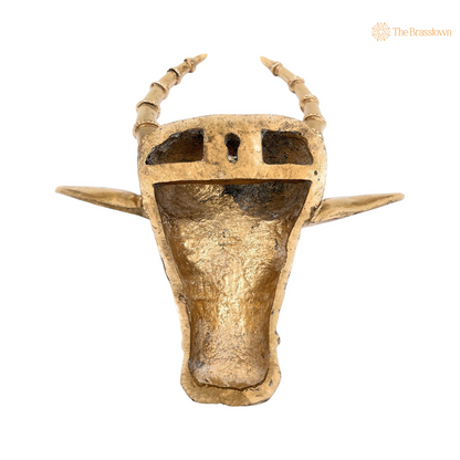 Handcrafted Brass Antelope Head Wall Decor 14.5 Inch