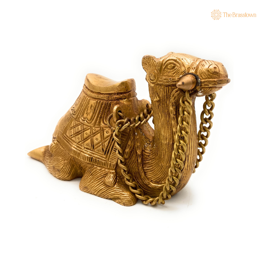 Handcrafted Brass Camel Decorative Box 4 Inch