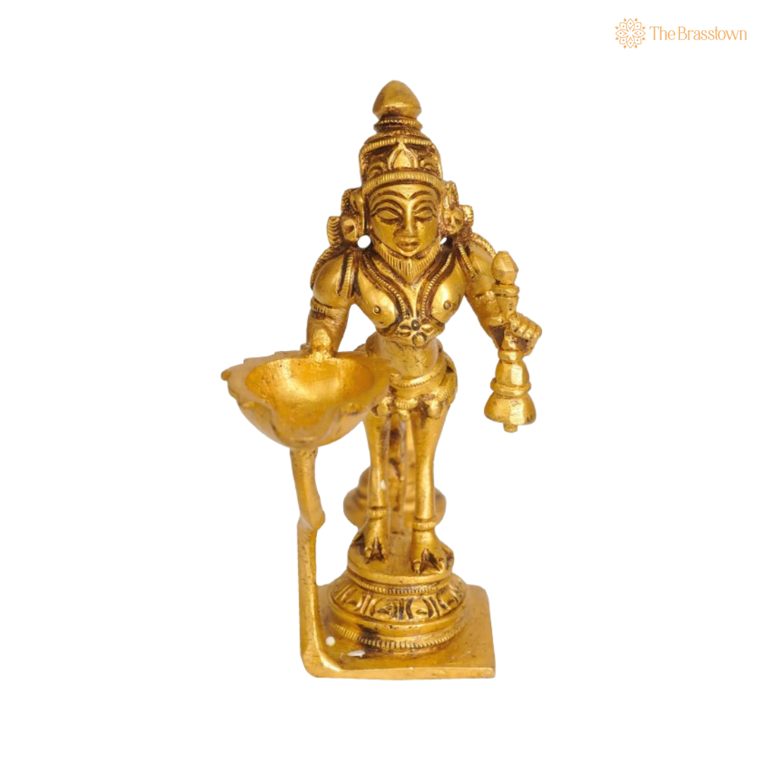 Handcrafted Brass Garuda Deepam Idol 4 Inch