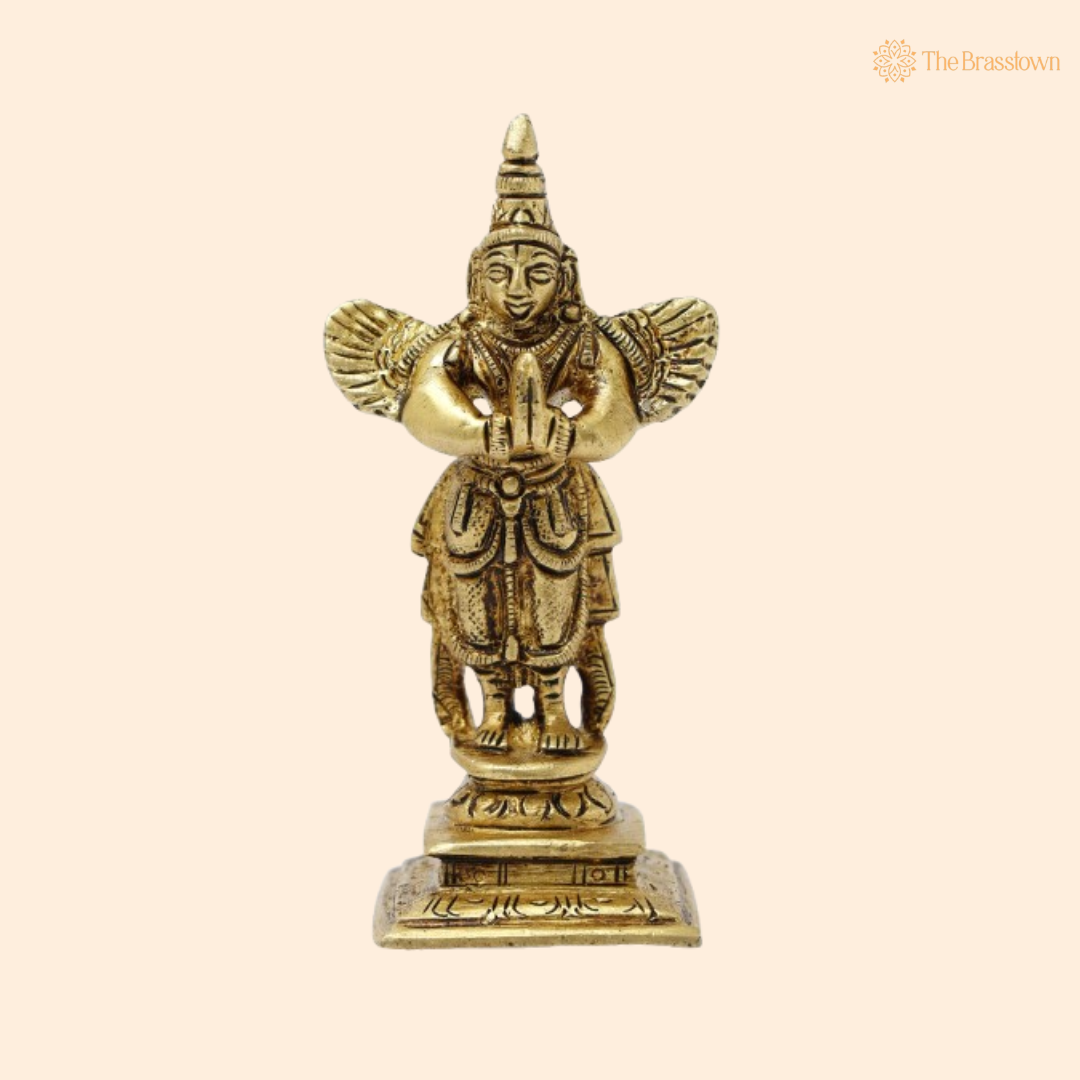 Handcrafted Brass Garuda Idol 4 Inch