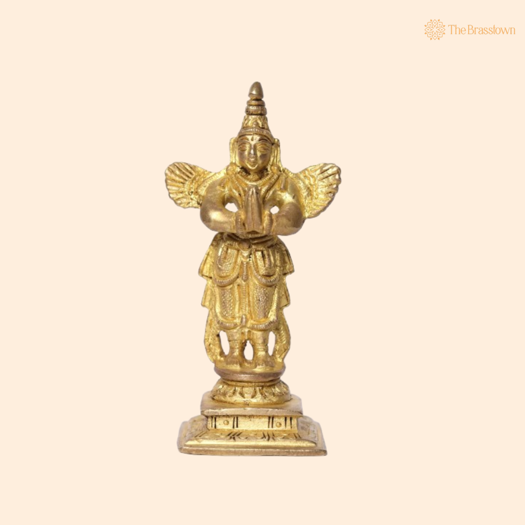 Handcrafted Brass Garuda Idol 4 Inch