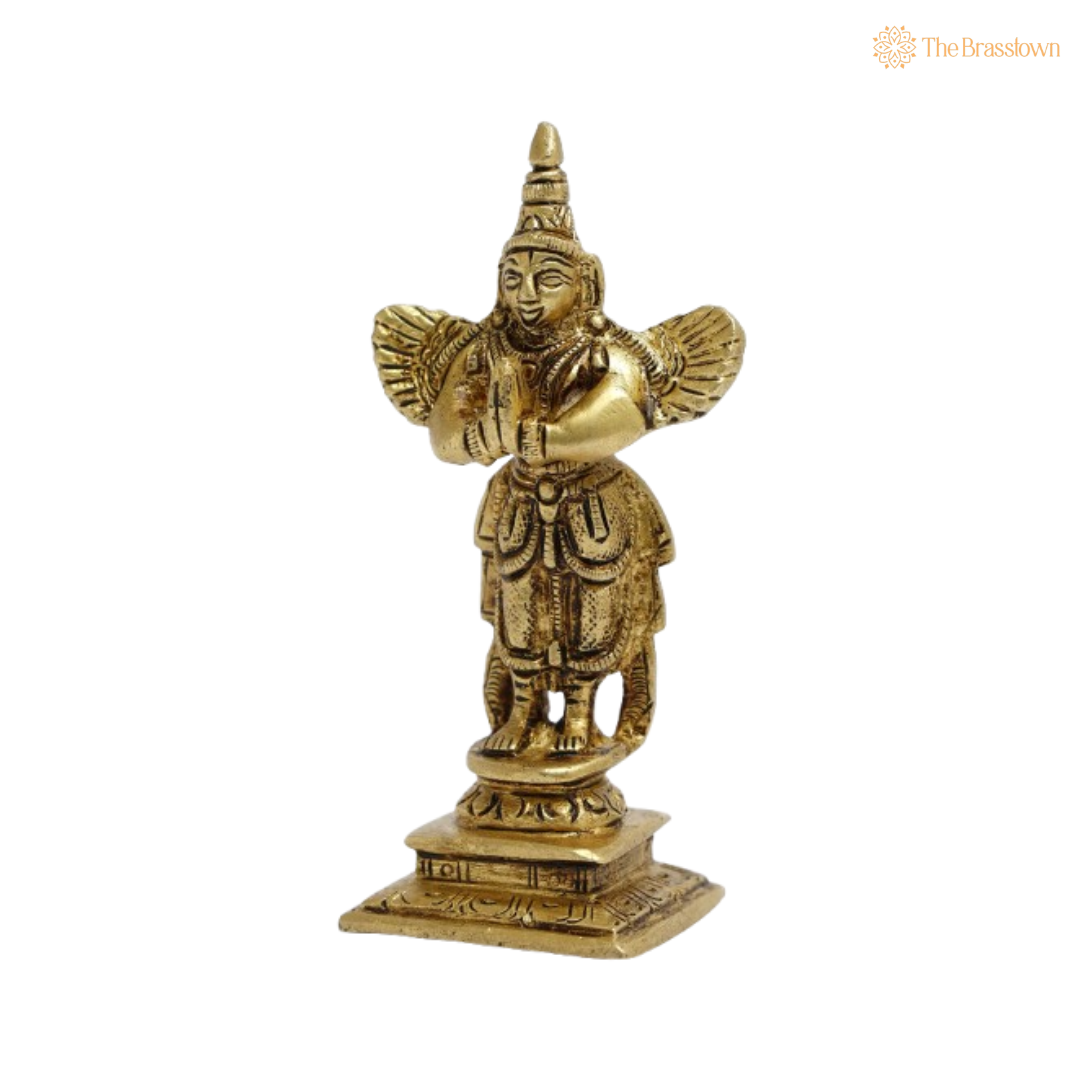 Handcrafted Brass Garuda Idol 4 Inch