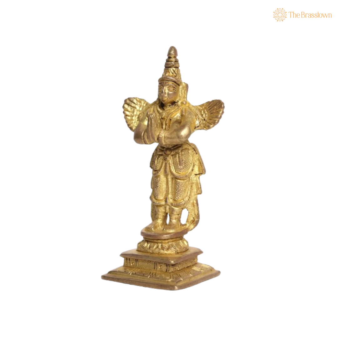 Handcrafted Brass Garuda Idol 4 Inch