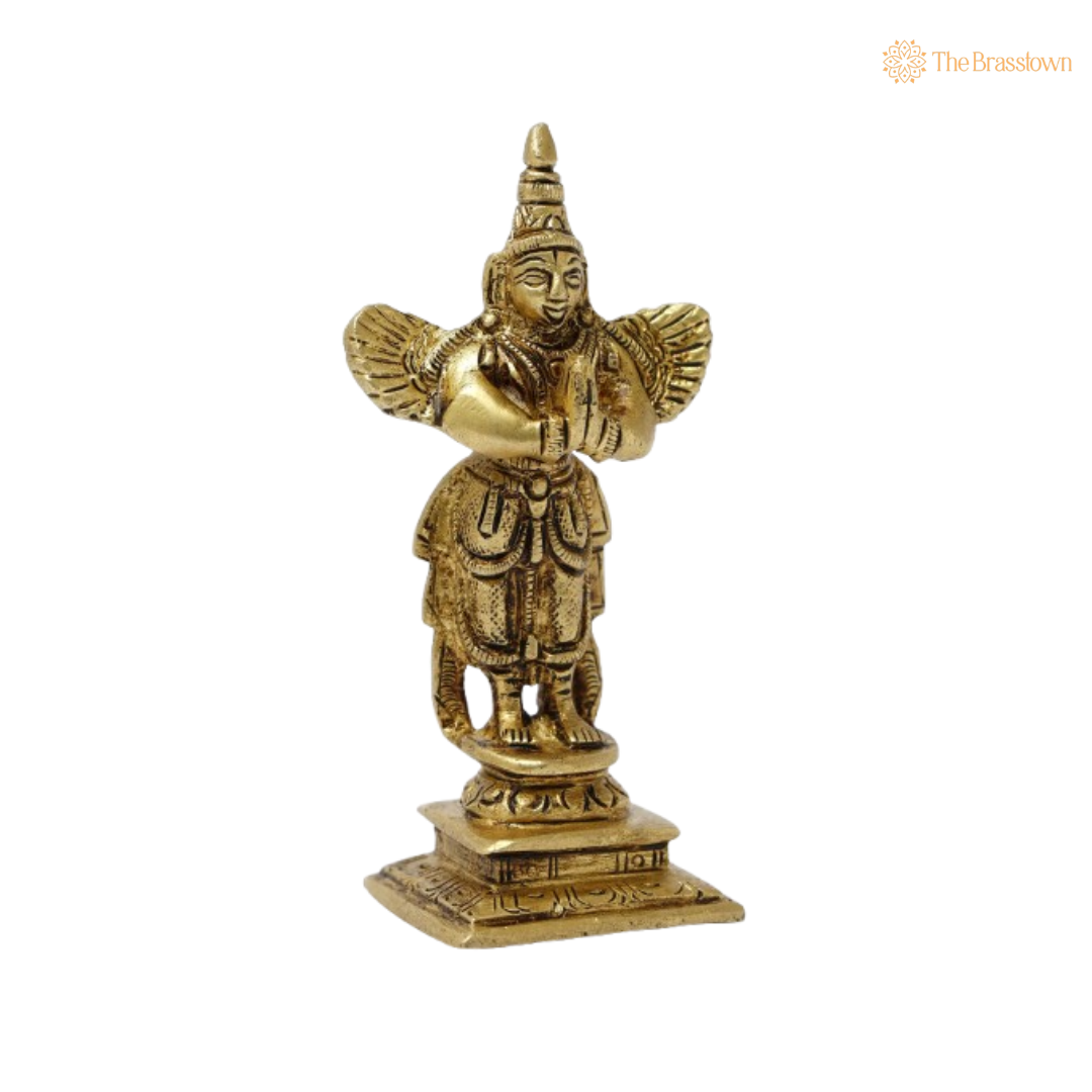 Handcrafted Brass Garuda Idol 4 Inch