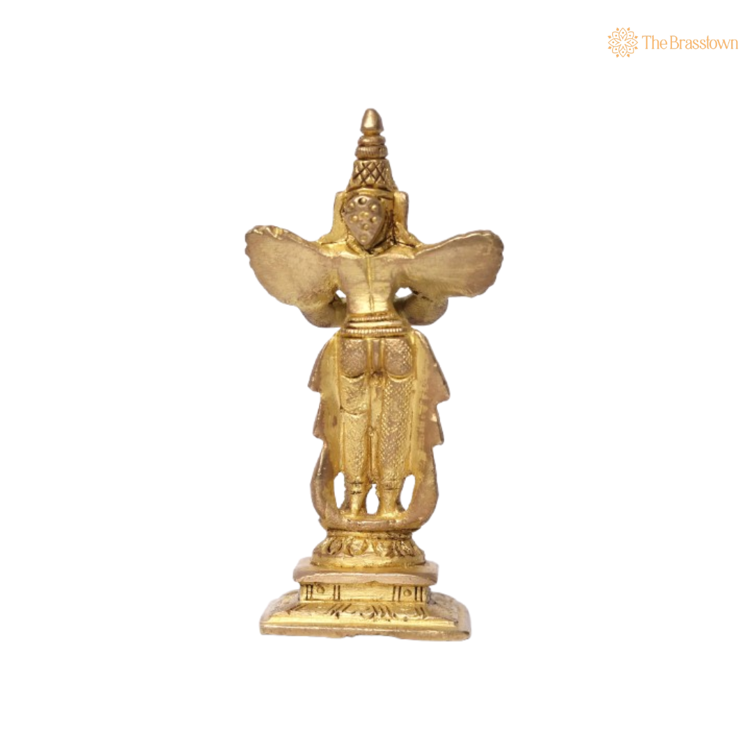 Handcrafted Brass Garuda Idol 4 Inch