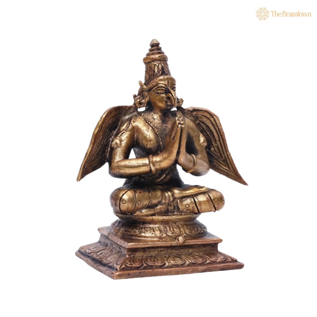 Handcrafted Brass Garuda Idol 4 Inch