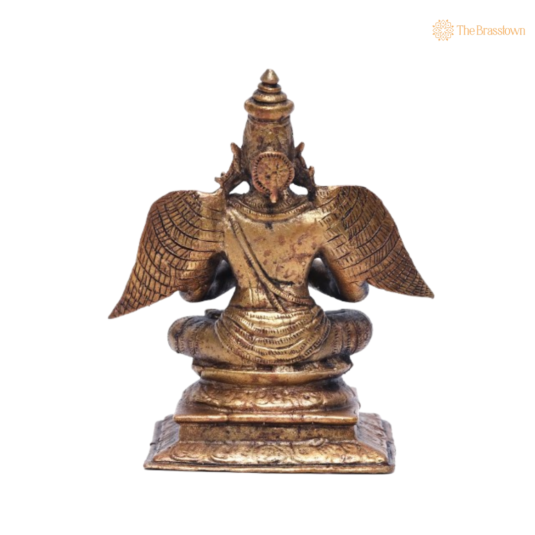 Handcrafted Brass Garuda Idol 4 Inch